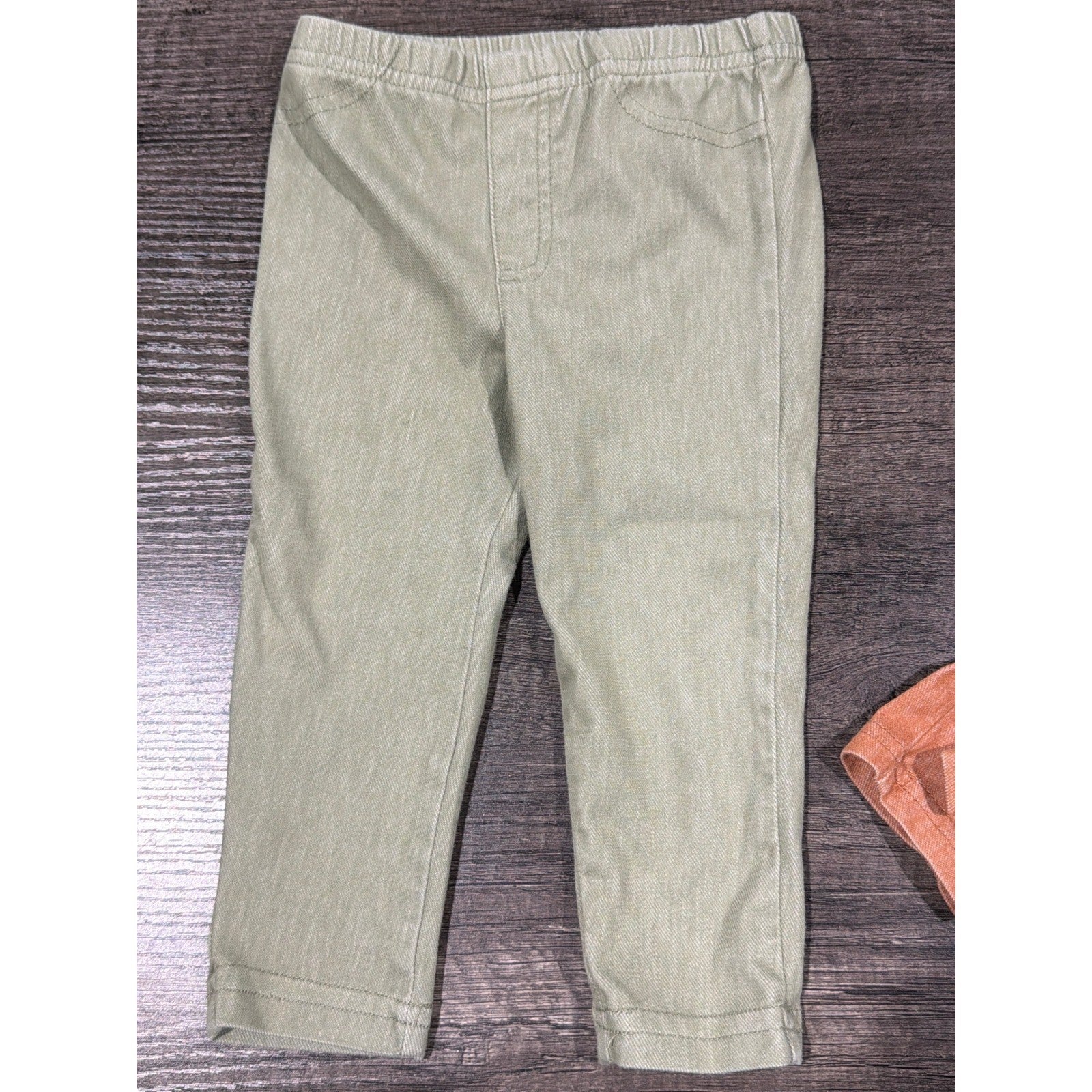 The Peanut Shell Pants Kids 12M Green Orange Tan 3 Pack Earthy1