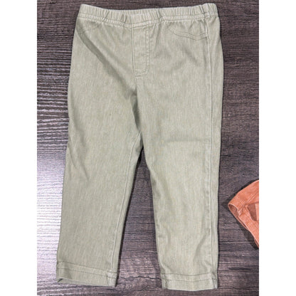The Peanut Shell Pants Kids 12M Green Orange Tan 3 Pack Earthy1