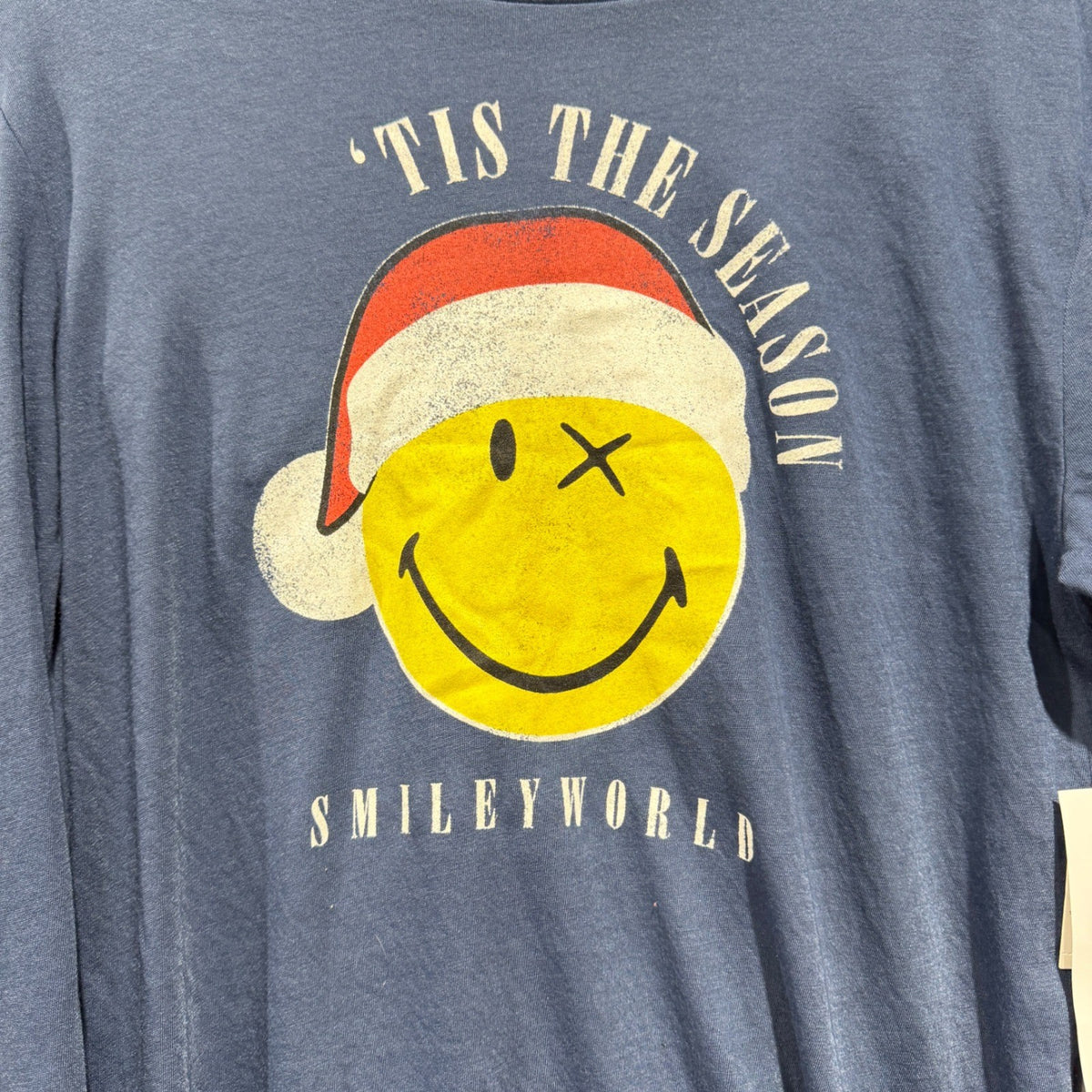 SmileyWorld Tis The Season Pajama Set Kids Size 14 Blue Plaid Holiday NWT1