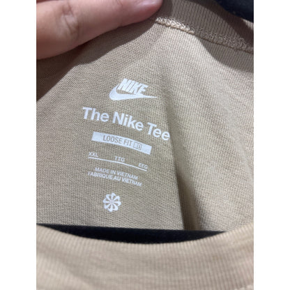Nike Long Sleeve Shirt Mens XXL Tan Loose Fit Pocket Tee Sportswear EUC2