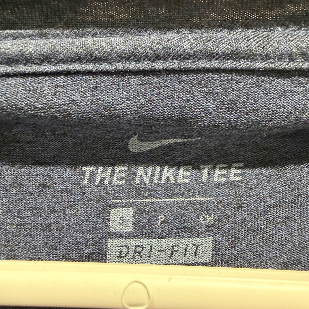 Nike Dri-FIT Swoosh Tee Boys Small Navy Blue Heathered Polyester Sportswear EUC3