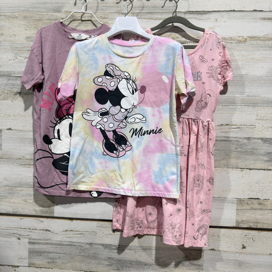 Disney H&M Minnie Mouse & Princess T-Shirt Dress Bundle Girls 7/8 Pink0