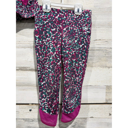 BCG Activewear Set Girls 7 Purple Leopard Print Athletic Core3