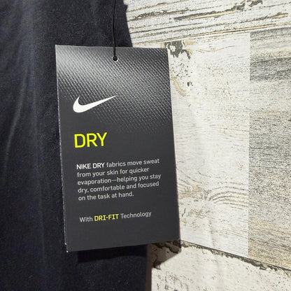 Nike Dry Just Do It Strappy Tank Top Women Medium Black Polyester Activewear NWT1