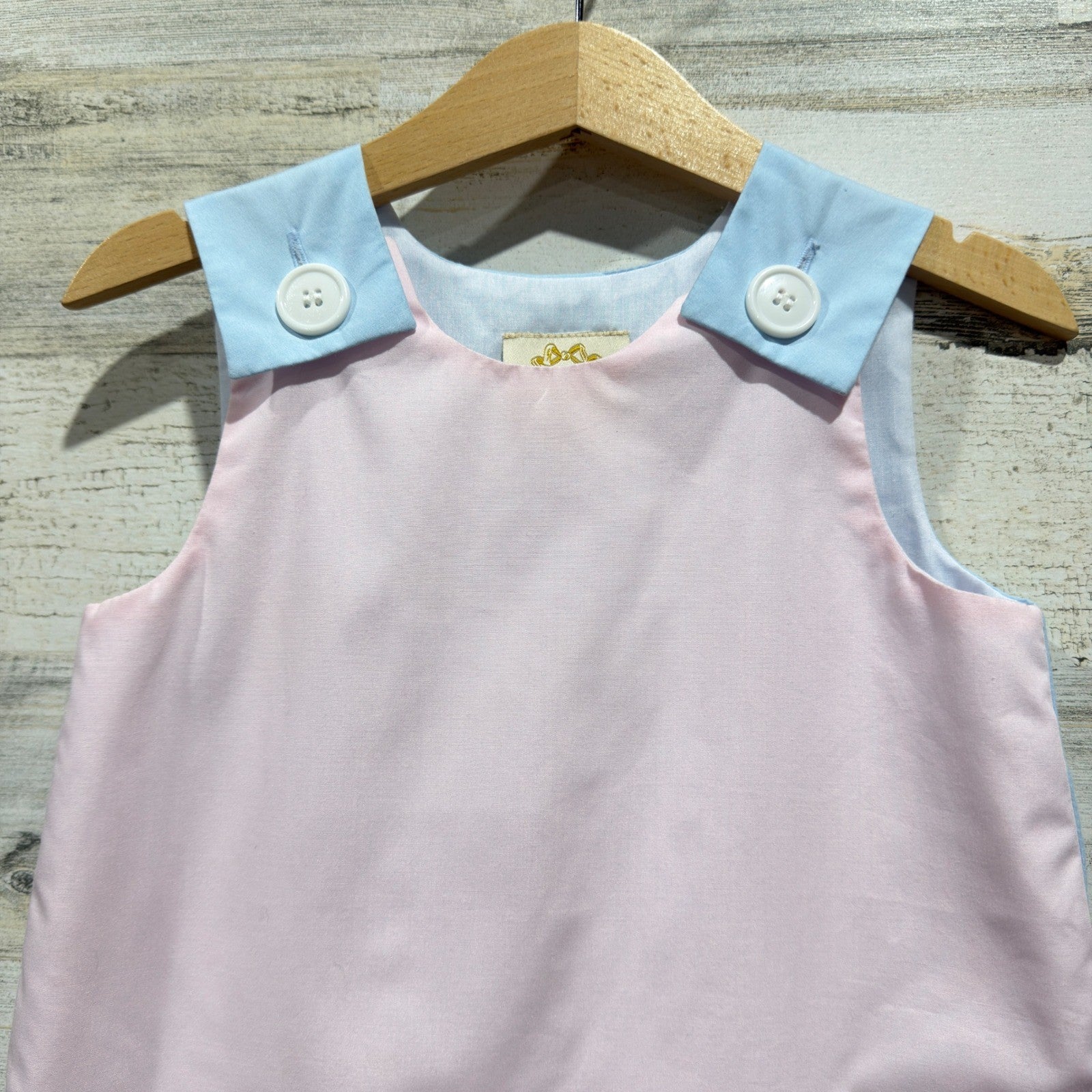 The Beaufort Bonnet Company Jumper Dress Girls 2T Pink Blue Colorblock Preppy1