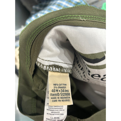 L.L. Bean Canvas Pants Mens 40x34 Green 5-Pocket Gorpcore NWT *Flawed*4