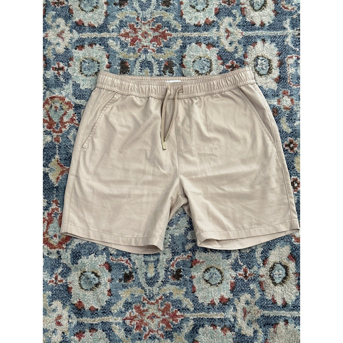 Scene & Heard Chino Shorts Boys 14/16 Khaki Elastic Drawstring Ripstop EUC0