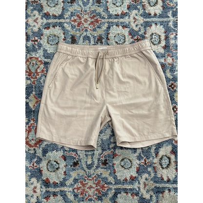 Scene & Heard Chino Shorts Boys 14/16 Khaki Elastic Drawstring Ripstop EUC0