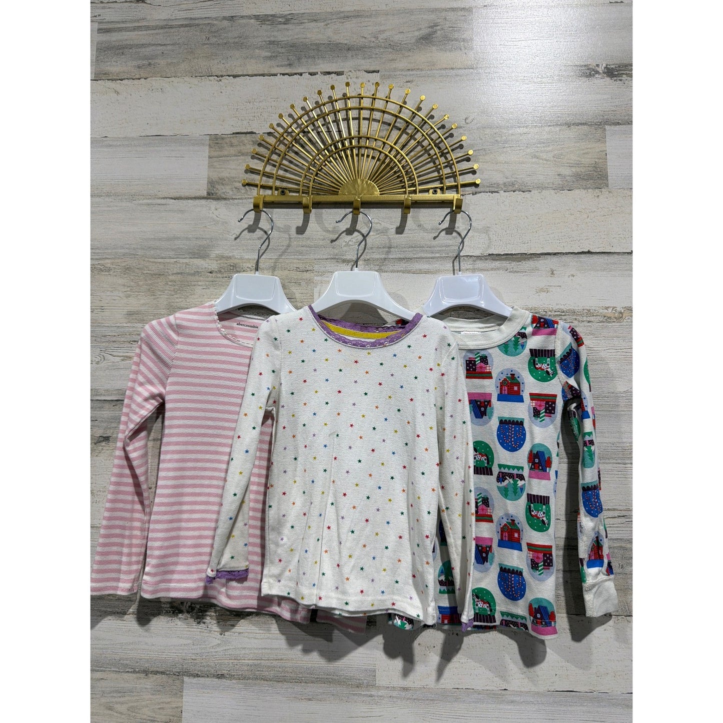 Hanna Andersson Boden Abercrombie Kids Girls 5 Pink White Stars Stripes GUC0