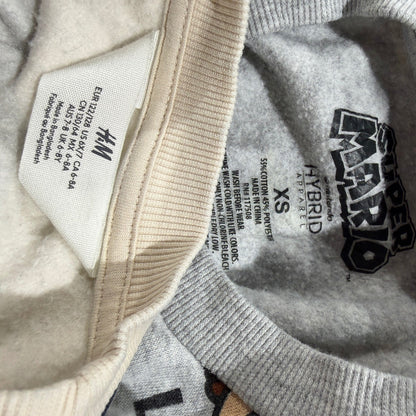 Boys 6-7 H&M Mario Bundle Basics Sweatshirt Jogger Stripe Gamer5