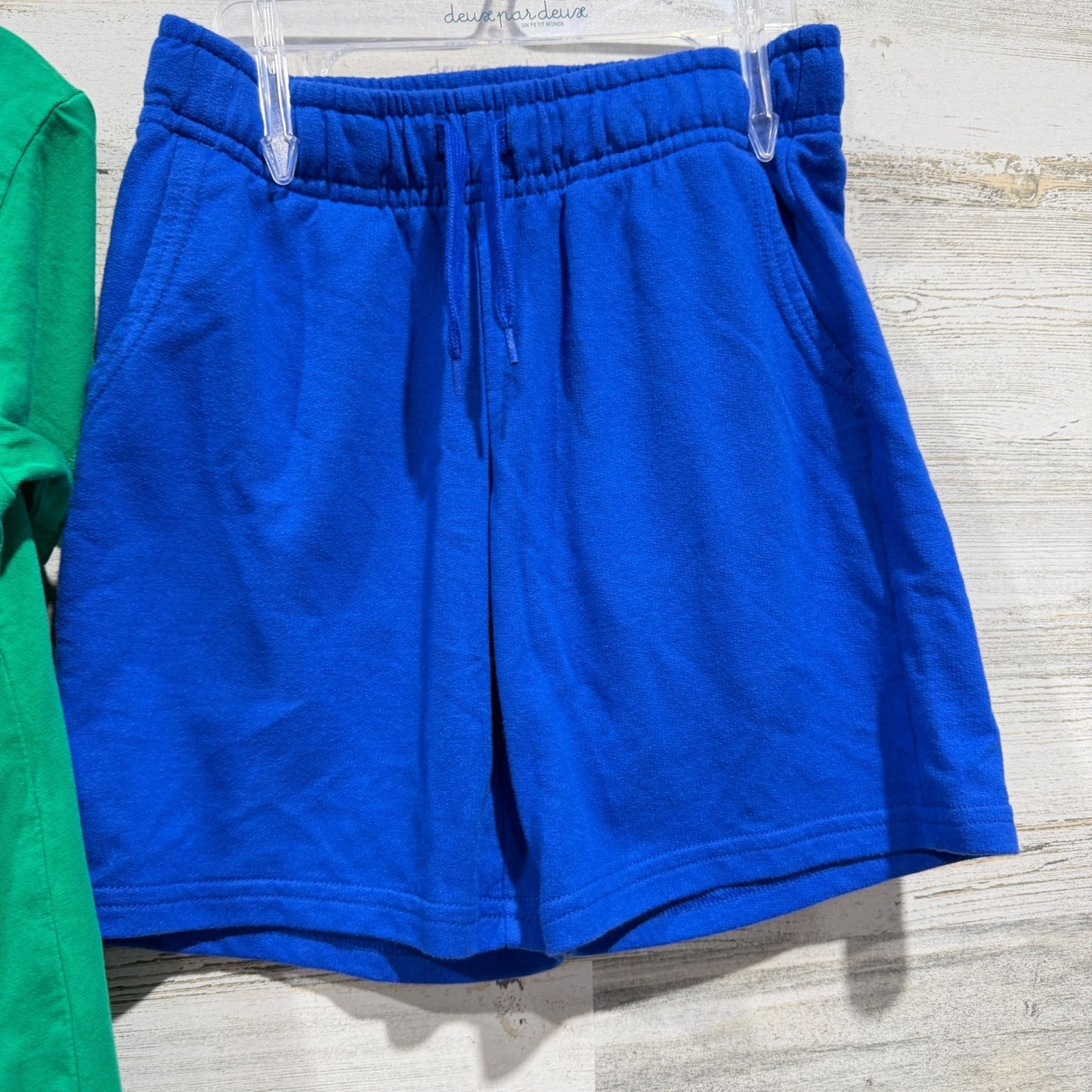 J. Bailey Cat & Jack Shirt Shorts Set Boys Size 6 Green Blue Sailboat *Flawed3