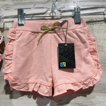 Nano Floral Top Ruffle Shorts Set Girls 12M Pink Yellow Cotton Boho NWT5