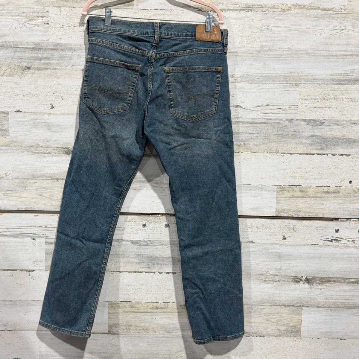 Signature Levi Strauss S51 Straight Jeans Men 32x30 Blue Cotton Blend Casual EUC2