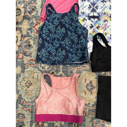 Nike Ivivva All in Motion Girls Size 6 Activewear Bundle Pink Black EUC2