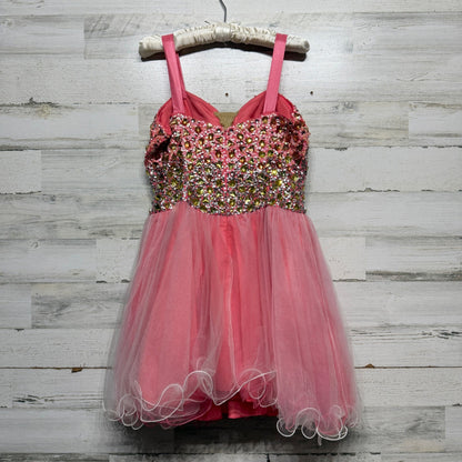 Terani Couture Cocktail Dress Women 10 Pink Sequin Tulle Pageant Glam3