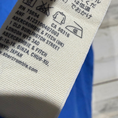 Abercrombie & Fitch Muscle Fit Logo Tee Men Large Blue Cotton Y2K Flawed*11