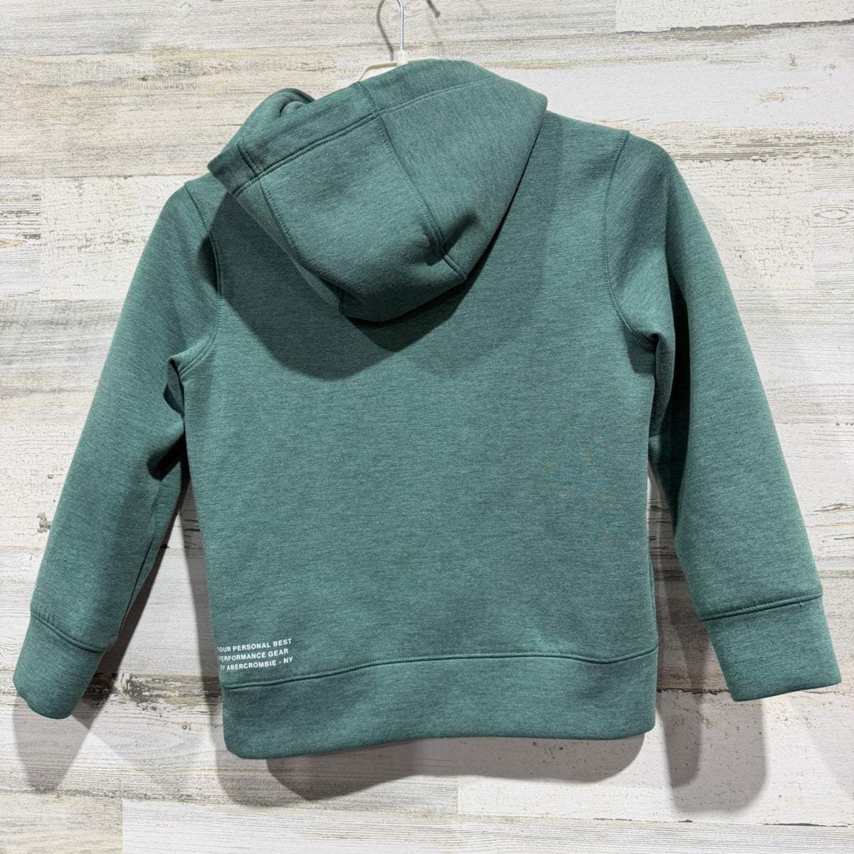 Abercrombie YPB Performance Hoodie Kids 5/6 Green Activewear Athletic EUC6