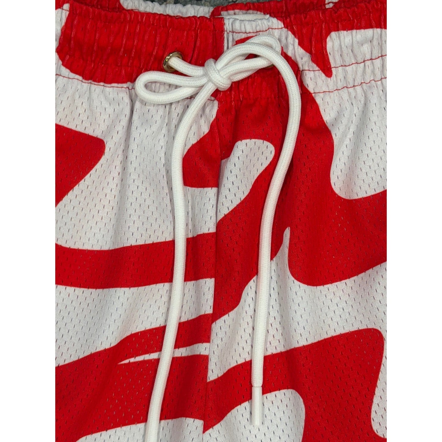 BKTSQD Mesh Shorts Men XS Red White 30 Mil Club Jesser Streetwear EUC2