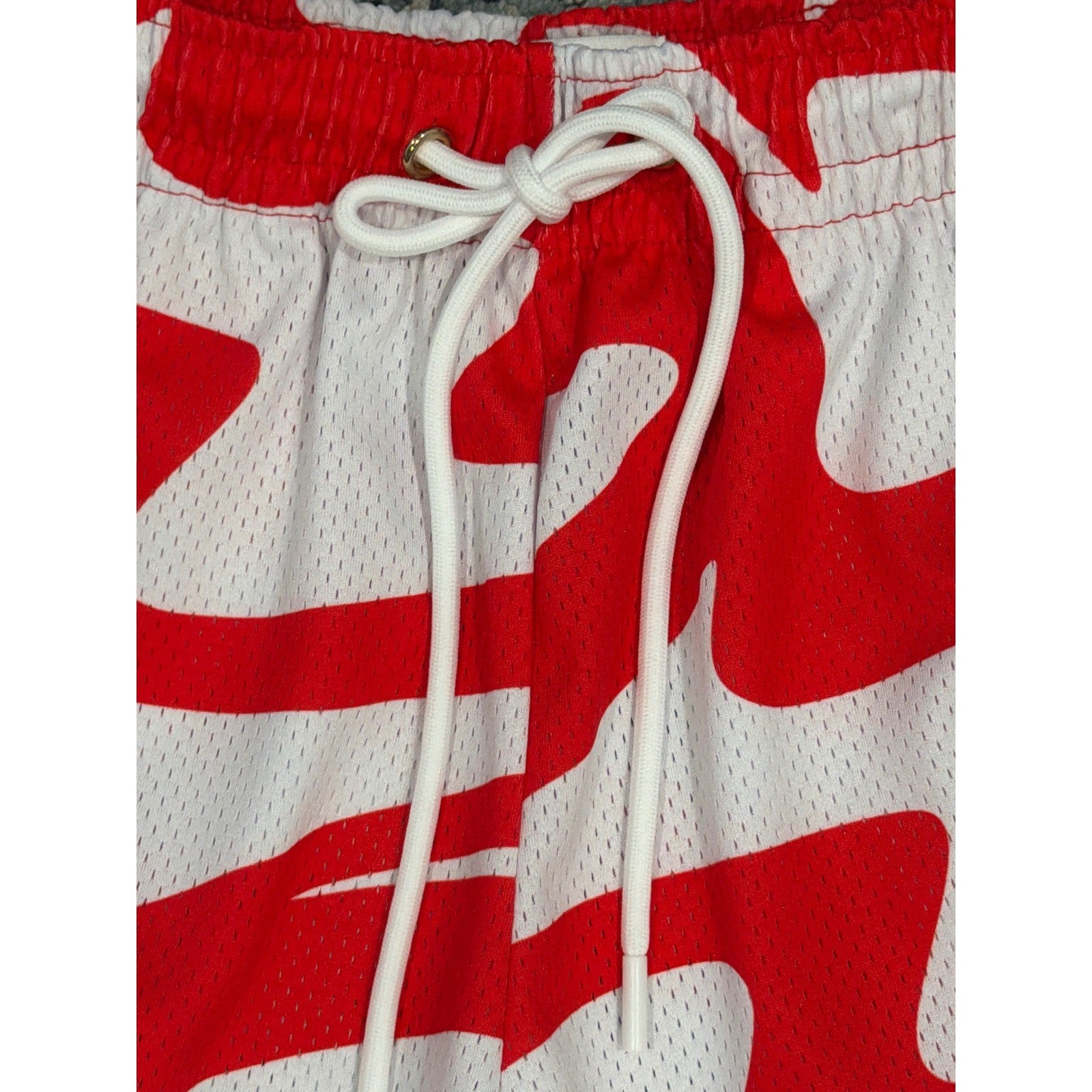 BKTSQD Mesh Shorts Men XS Red White 30 Mil Club Jesser Streetwear EUC2
