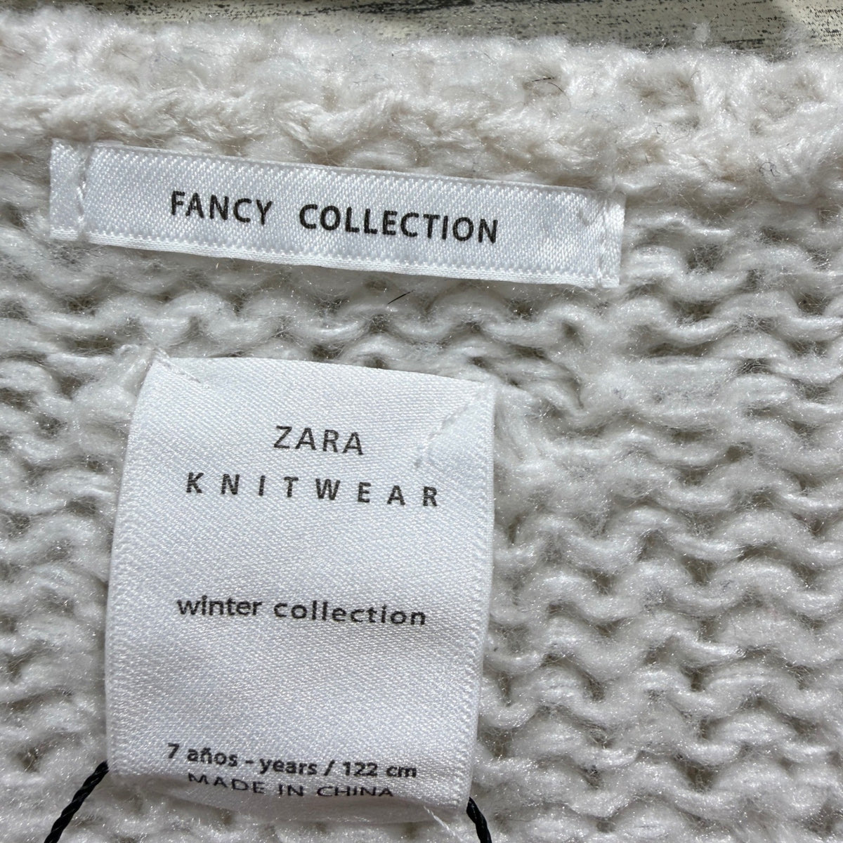 Zara Cat & Jack Sweater & Pants Set Girls 7/8 Purple Ivory Knit Wide Leg Boho3