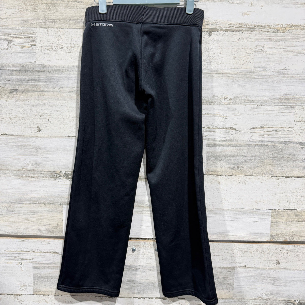 Under Armour Storm Sweatpants Boys YMD Black Fleece Loose Sporty EUC3