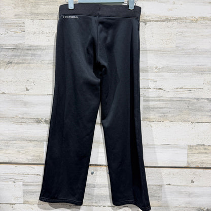 Under Armour Storm Sweatpants Boys YMD Black Fleece Loose Sporty EUC3