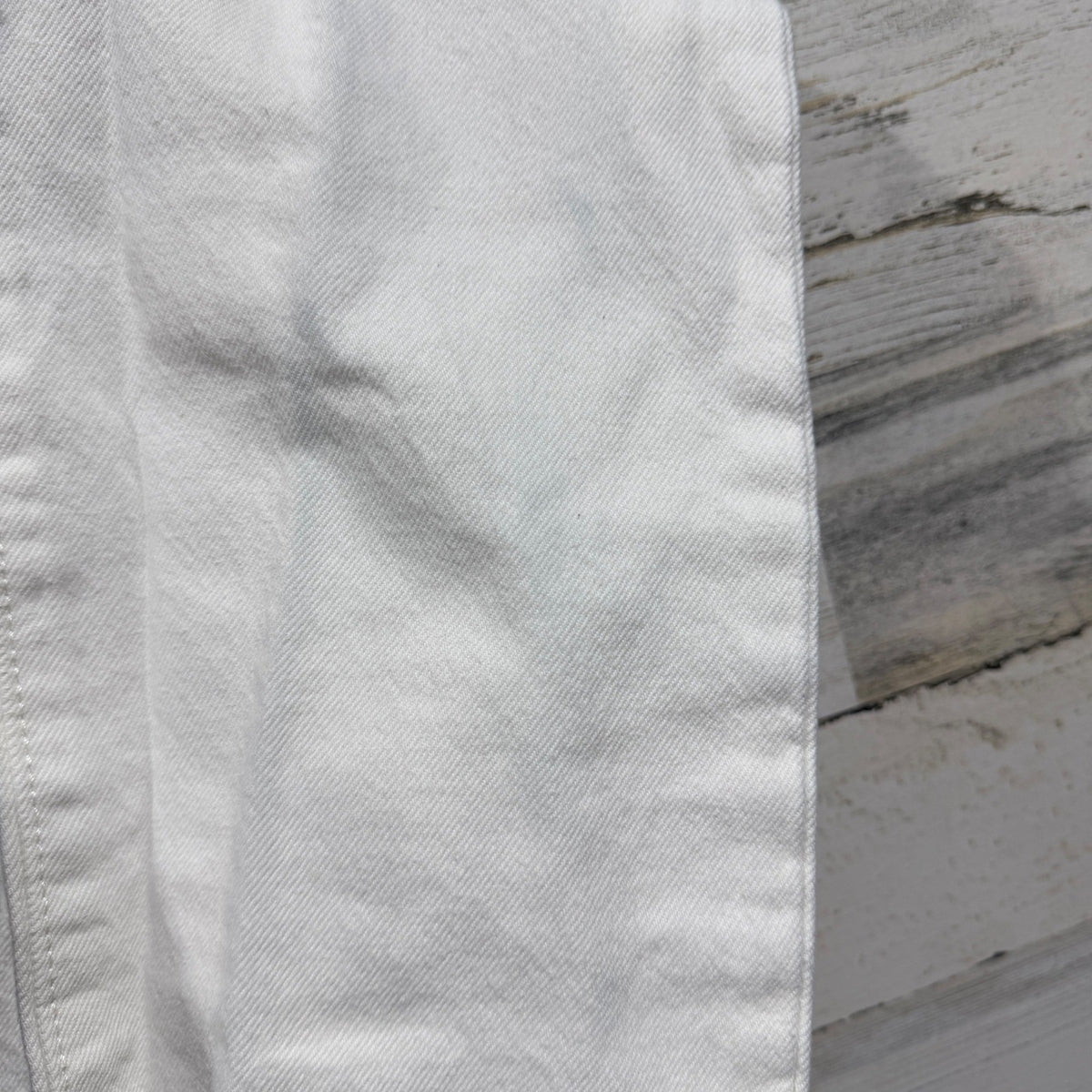 Levis 501 Skinny Jeans Women 27 White Cotton Distressed Raw Hem Flawed*9