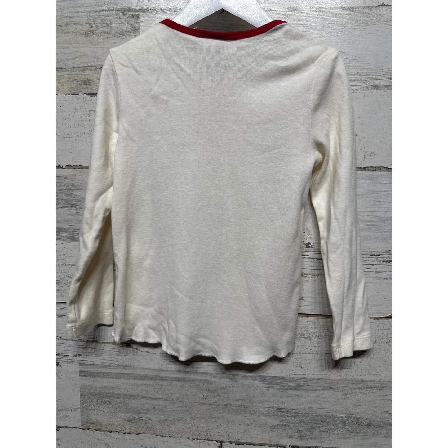 Old Navy Dalmatian Shirt Girls XS White Red Heart Y2K Kidcore EUC4