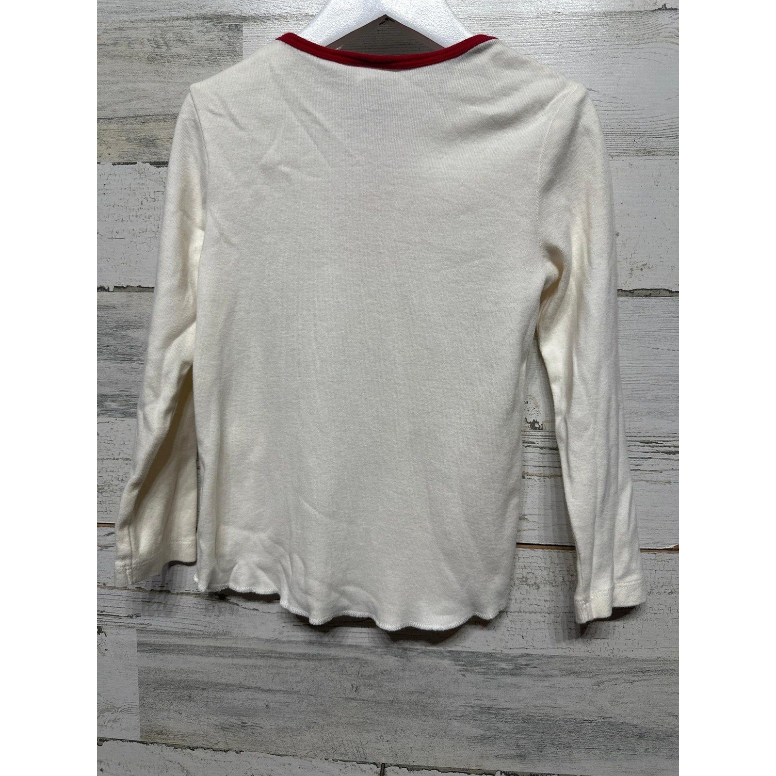 Old Navy Dalmatian Shirt Girls XS White Red Heart Y2K Kidcore EUC4