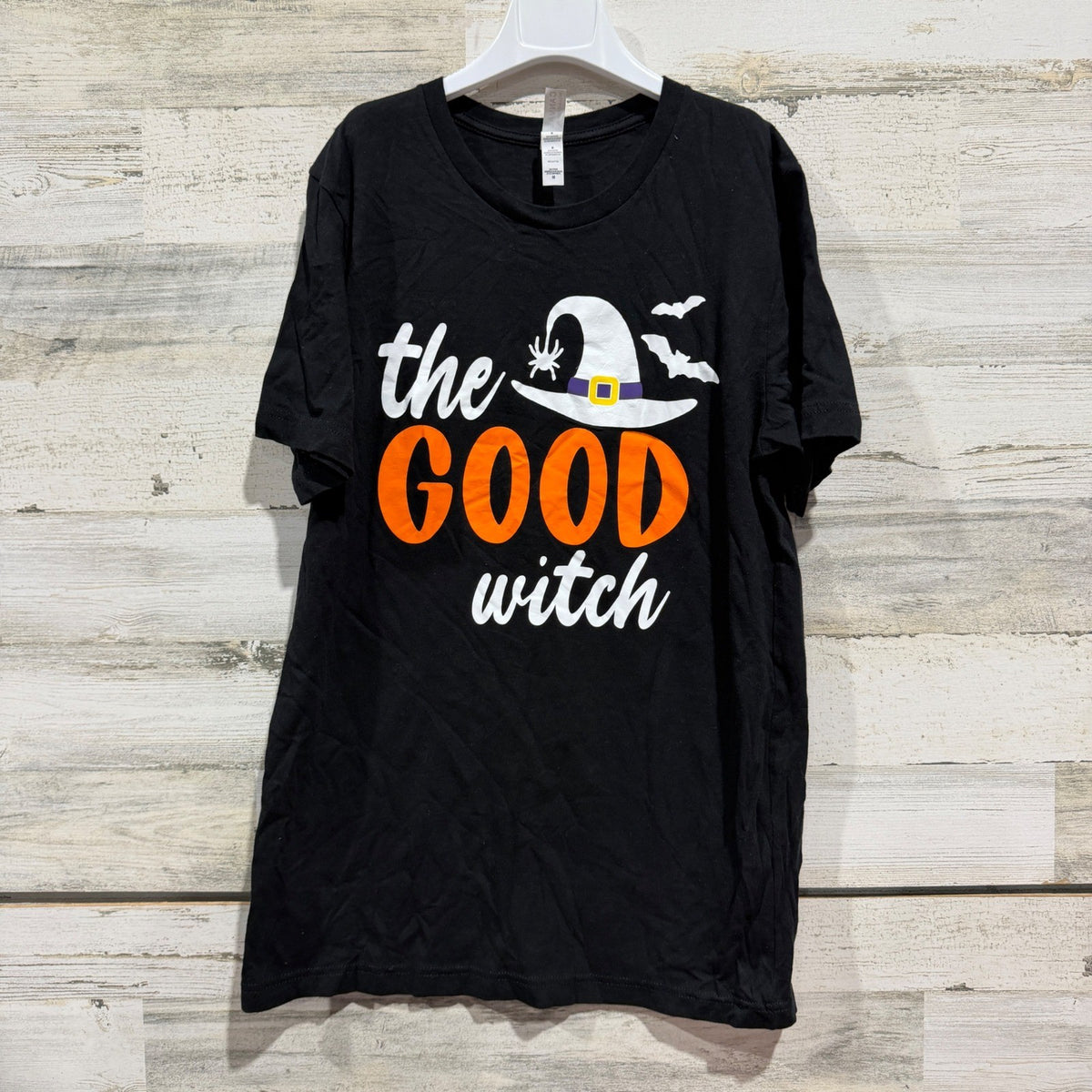 Bella+Canvas Good Witch Graphic Tee Women M Black 100% Cotton Halloween EUC0