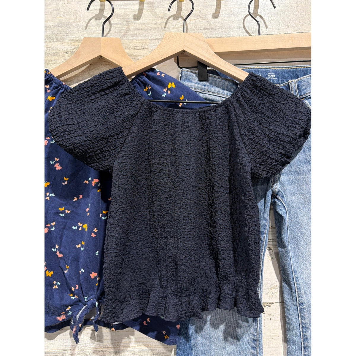 Carter's H&M Old Navy Tops Jeans Bundle Girls 8 Flare Boho EUC1