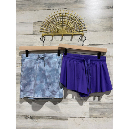 Liberty Pro Freely Shorts Skort Girls Medium Purple Blue Tie Dye Athletic EUC0