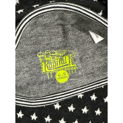 Kapital K Blanket Hat Set Boys 6-9M Black Star Print Striped EUC1