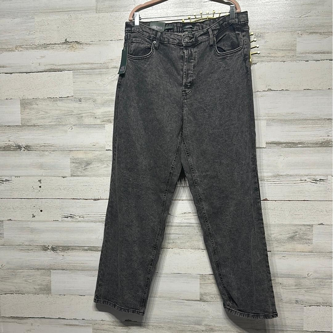 Wild Fable Straight Jeans Women 17 Gray Acid Wash Super High Rise Grunge NWT0