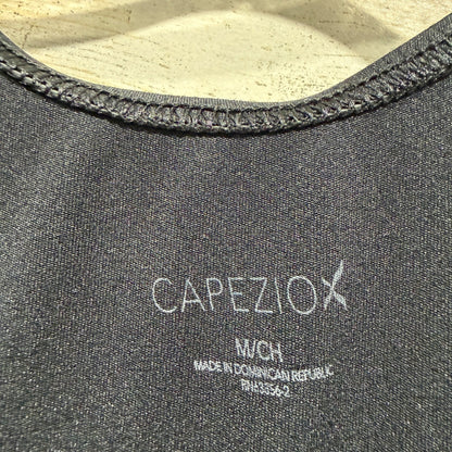Capezio Leotard Girls Medium Black Short Sleeve Ballet Tap Jazz Tumbling Dance1