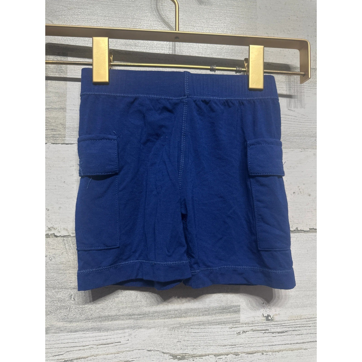 Kickee Pants Cargo Shorts Boys 0-3m Royal Blue Bamboo Viscose NWT1
