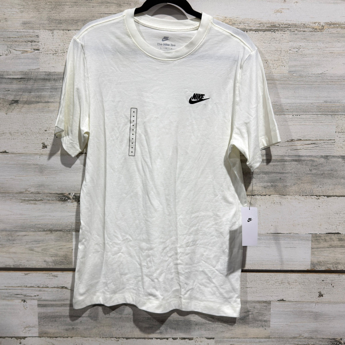 Nike Sportswear Club T-Shirt Men M Sail White 100% Cotton NWT Flawed*0