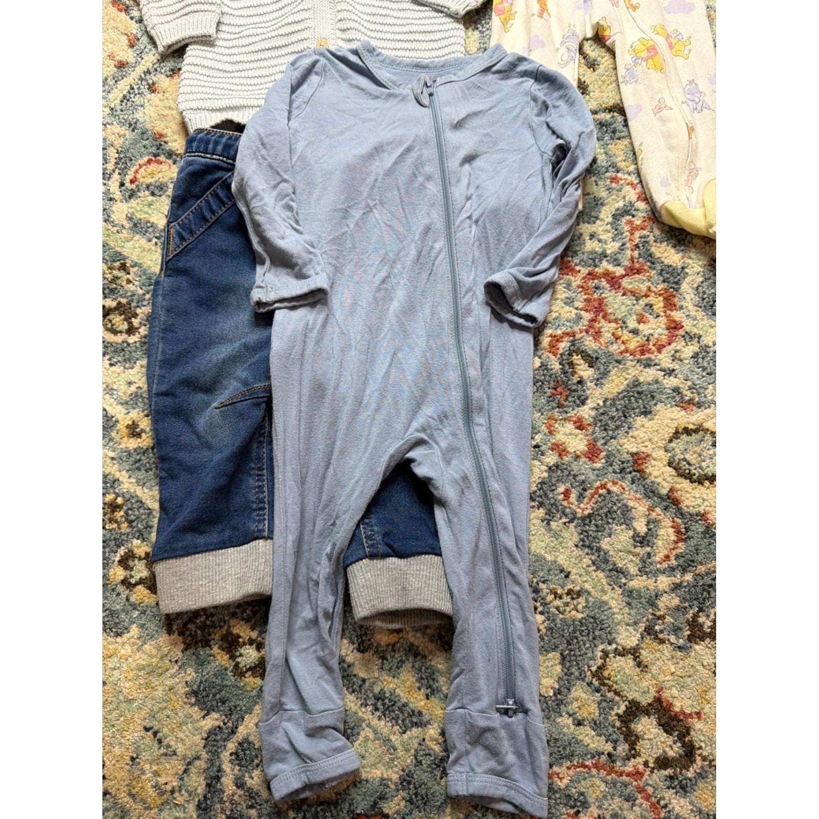 Kyte Baby Petite Maison Cat & Jack Boys 6-12M Blue Grey Bundle Bamboo GUC3