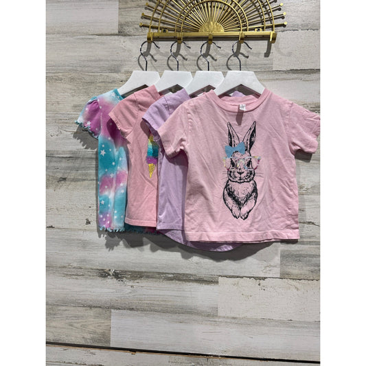 T-Shirt Bundle Girls 2T Graphic Cotton Playwear0
