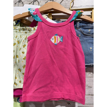 Carter's Old Navy Girls 2T Lot Summer Romper Tank Shorts Bundle1