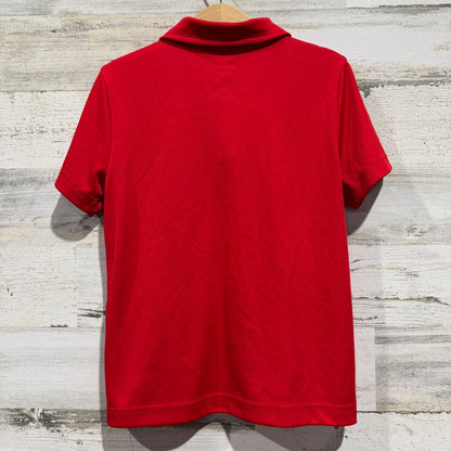 Nike Polo Shirt Boys 7 Red Dri-FIT Short Sleeve Athletic Sporty EUC3