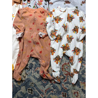 Old Navy Carter's Sleepers Rompers 6 Pieces Boys 0-3M Fall Halloween Bundle1