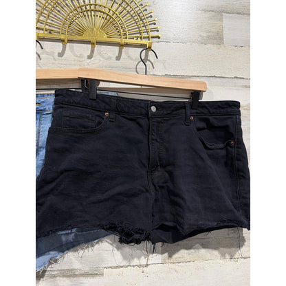Counterparts Old Navy Shorts Women 18 Blue Black Floral Denim Bundle Boho EUC2
