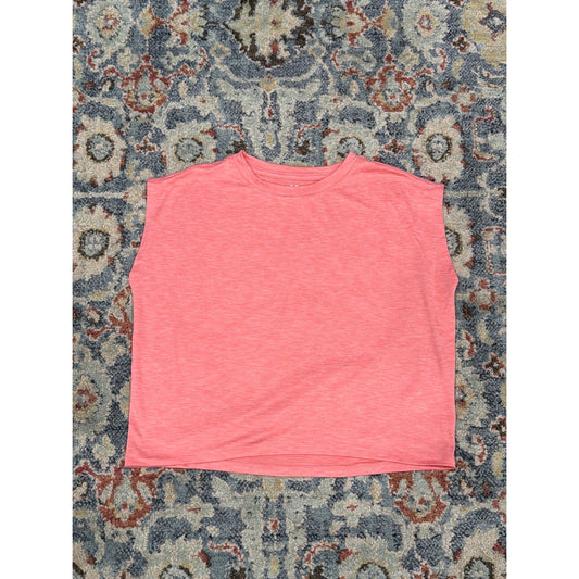 DSG Active Muscle Tee Girls XL 16 Coral Boxy Performance Athleisure EUC0
