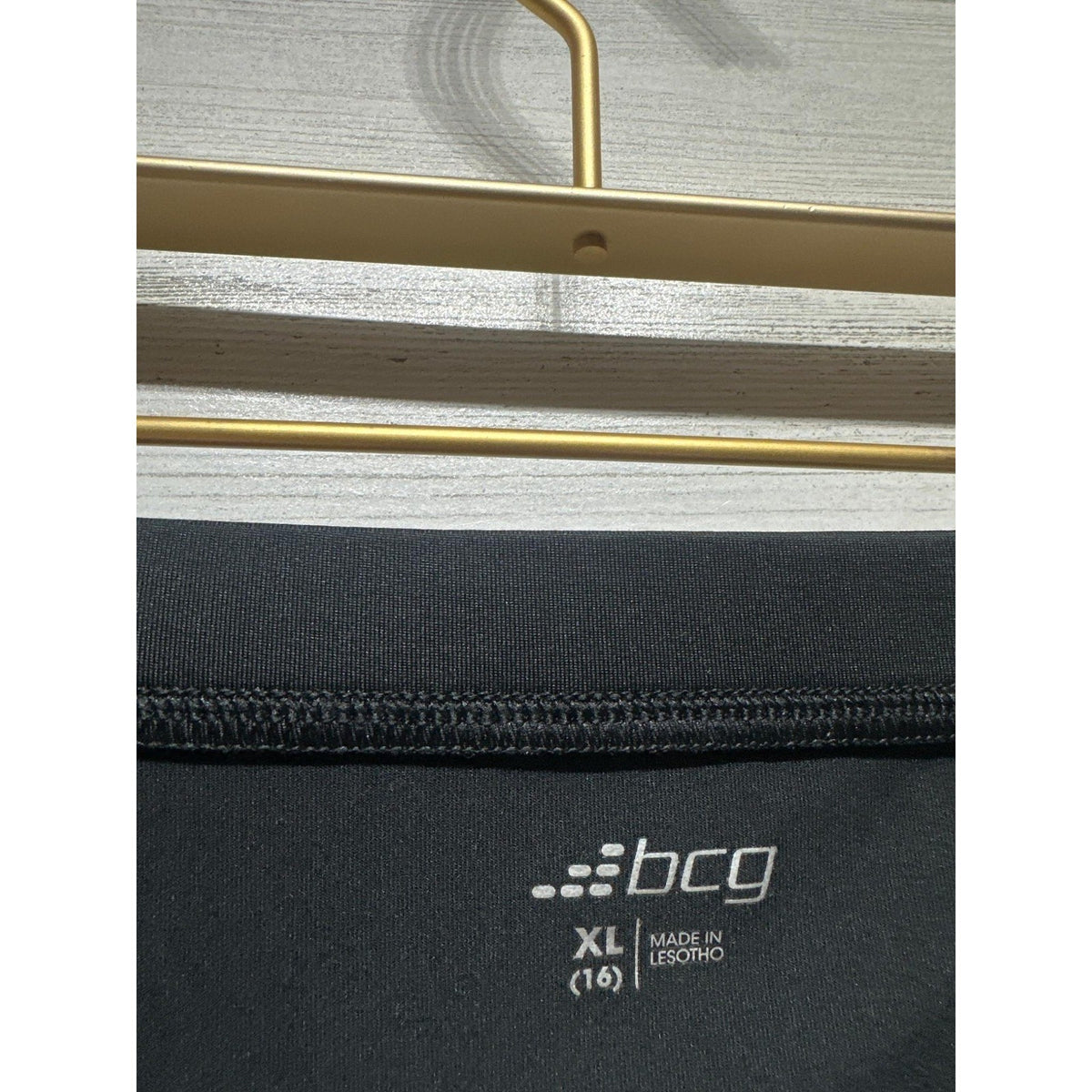 BCG Athletic Compression Shorts Girls XL 16 Black Side Pocket EUC2