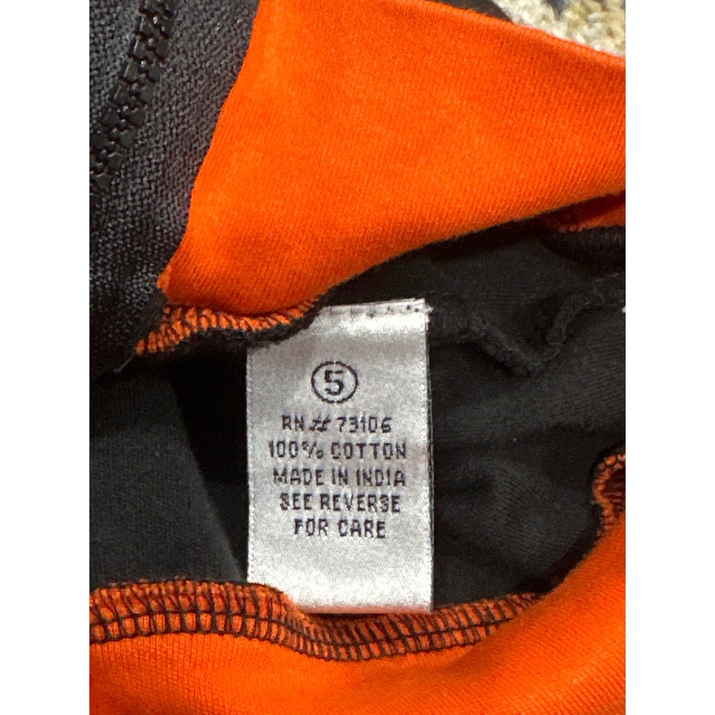 Michael Simon Hoodie Girls Size 5 Black Orange Cat Ear Star Candy Applique EUC4