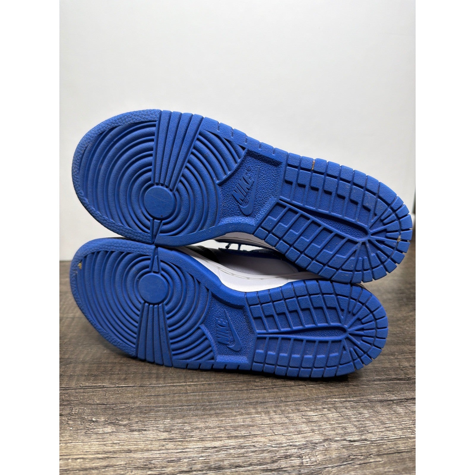Nike Dunk Low Boys Size 4Y Blue Black White Grey Gradient Streetwear EUC5