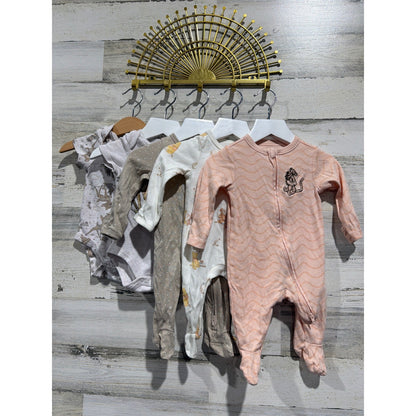 Disney Baby Girl Bundle Newborn 0-3M Pink Tan Pooh Tigger Lion King Disneycore0