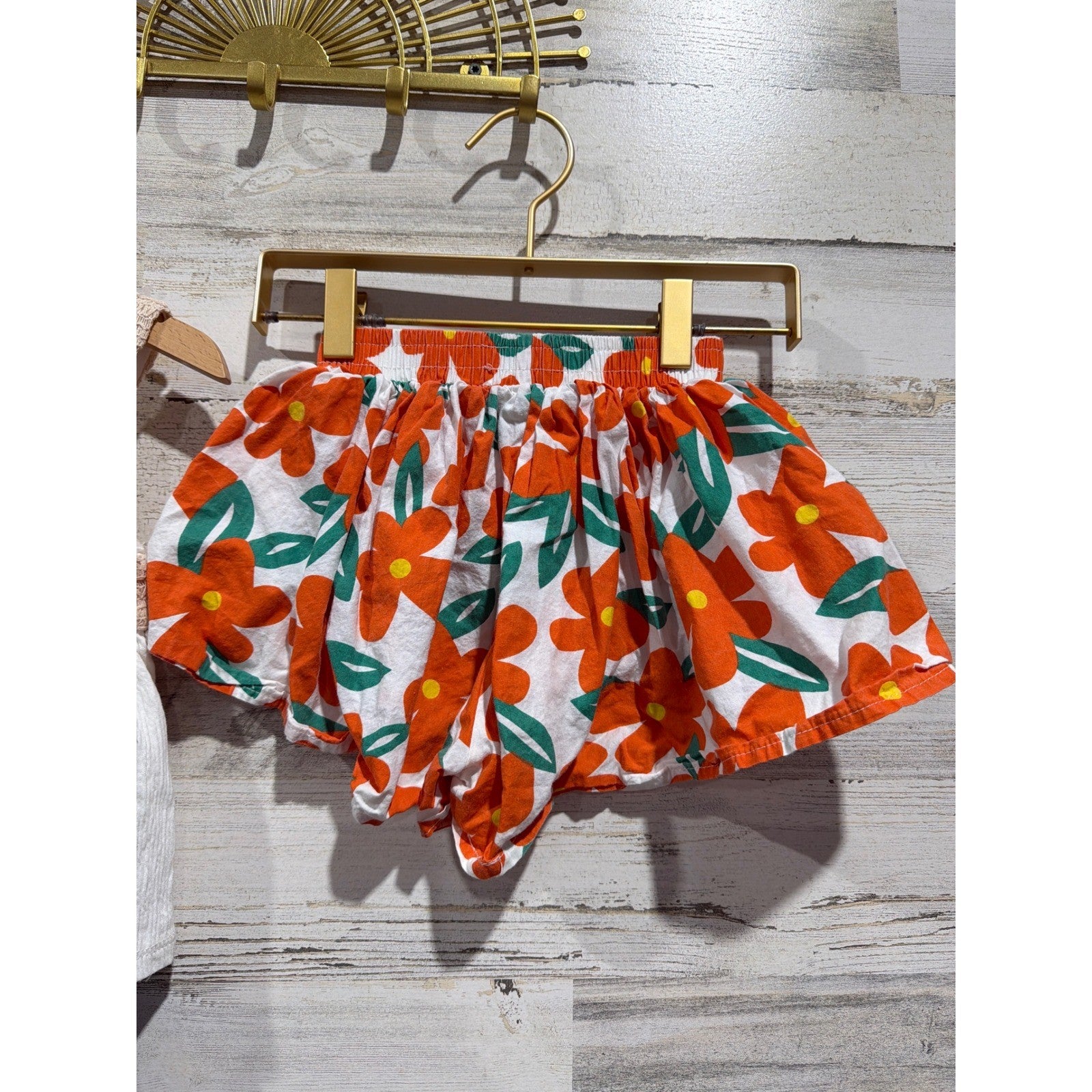 Cat & Jack Rachel Zoe Girls 4T Green Orange Floral Summer Bundle Boho2