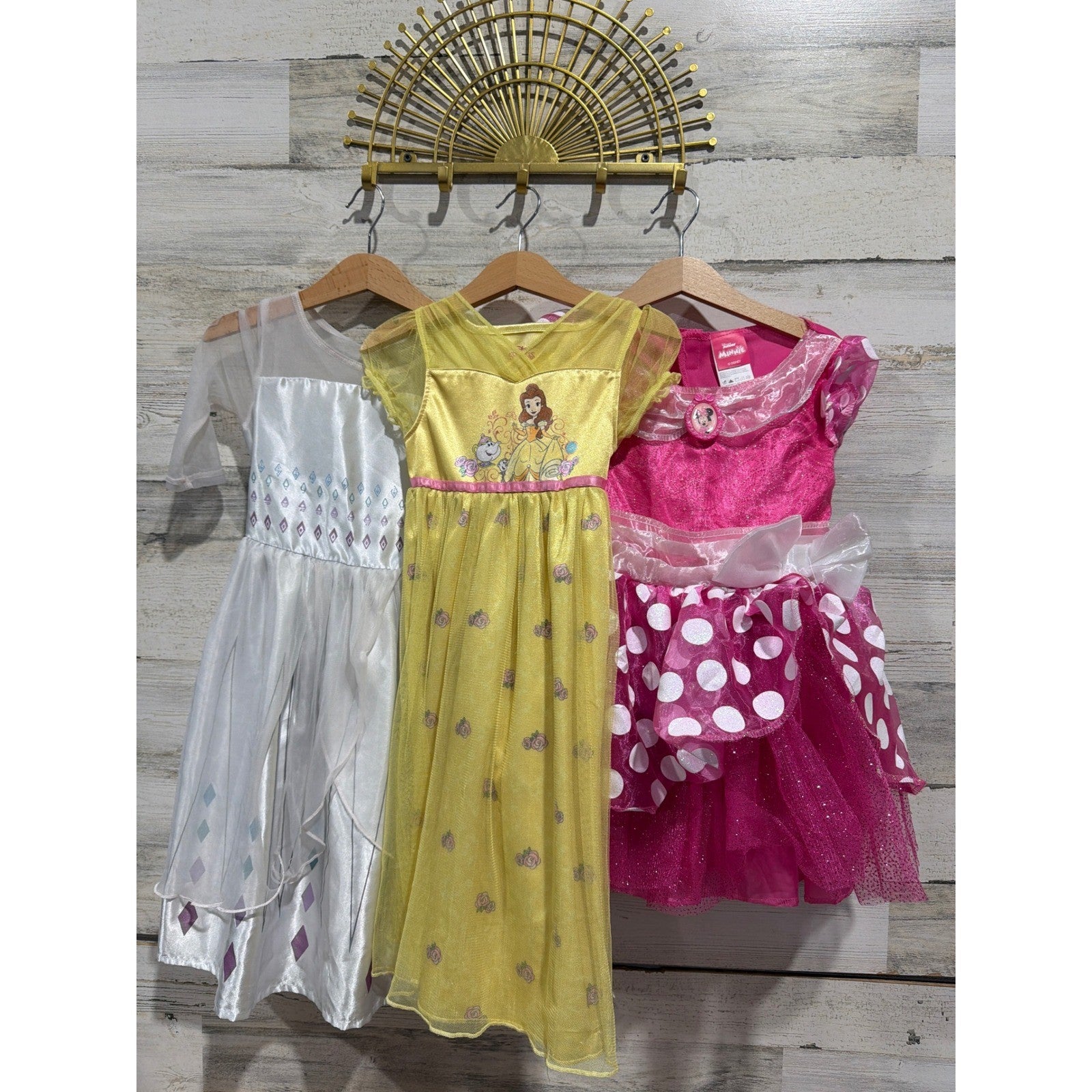 Disney Princess Dress Up Bundle Girls 3T Elsa Belle Minnie Disneycore0
